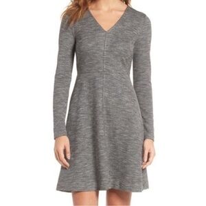Madewell Heather Gray Bridgewalk V-Neck Long Sleeve Zip Up Dress Size 6